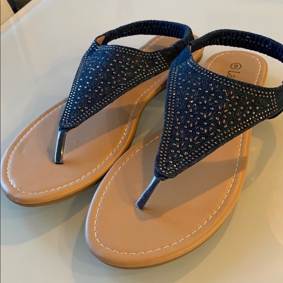 Lanyani thong denim sandal - size 8, 9, 10 and 11 - Picture 4 of 9